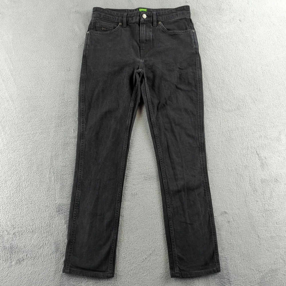 Hugo Boss Jeans Mens 30x32 Black Slim Fit Stretch 020 Denim Pants Classic Style